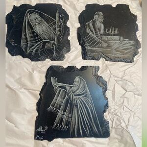 Joseph P Whalen - Clay Rock Etchings - Set of 3